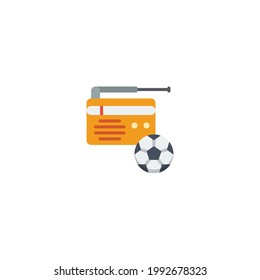 radio Flat Icon Isolated On White Background