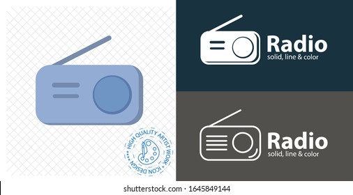 Radio flat icon. line icon