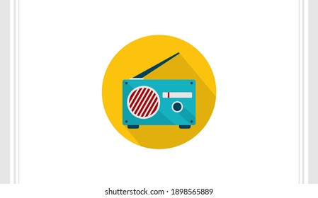 Radio flat icon vector template, Technology design icon concepts, Creative design