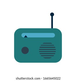 diseño de icono de estilo plano radiofónico música melodía música música arte musical y composición tema Vector ilustración
