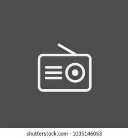Radio flat vector icon