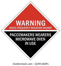 Radio frequency hazard sign and labels