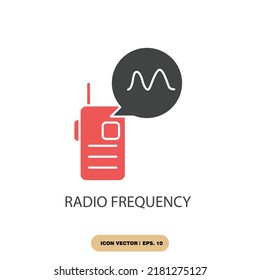 radio frequency icons  symbol vector elements for infographic web