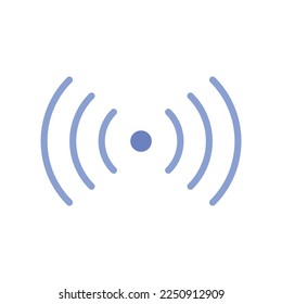 Imagen vectorial del icono de identificación de frecuencia de radio. Adecuado para aplicaciones móviles, aplicaciones web y medios impresos.
