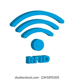 Radio Frequency Identification or RFID icon , vector illustration symbol design