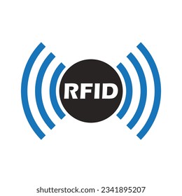 Radio Frequency Identification or RFID icon , vector illustration symbol design