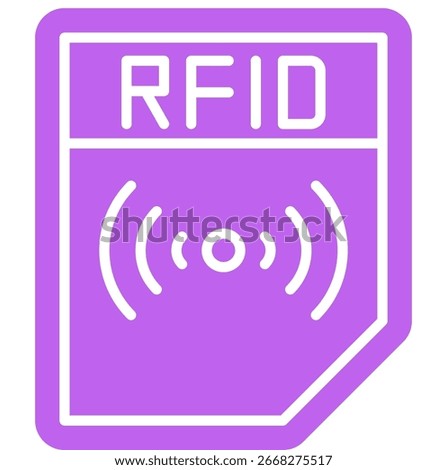 Radio Frequency Identification, RFID Tag Icon