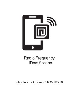 Radio Frequency IDentification vector Solid Icon Design illustration. Internet of Things Symbol on White background EPS 10 File