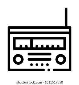 vector de icono de gadget de radio. señal de radio gadget. ilustración de símbolo de contorno aislado