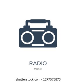 radio ghettoblaster icon vector on white background, radio ghettoblaster trendy filled icons from Music collection, radio ghettoblaster vector illustration