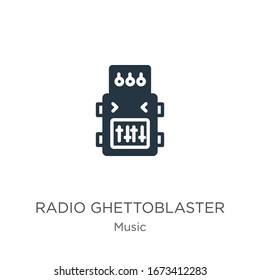 Radio ghettoblaster icon vector. Trendy flat radio ghettoblaster icon from music collection isolated on white background. Vector illustration can be used for web and mobile graphic design, logo, eps10