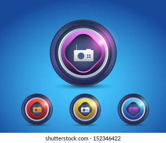 Radio Glossy Icon