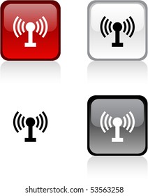 Radio glossy square vibrant buttons.
