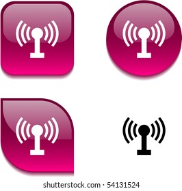 Botones web brillantes de radio.