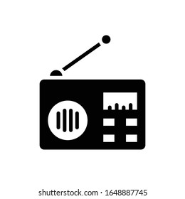 Icono de glifo de radio.ilustración vectorial. EPS 10