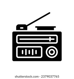 radio glyph icon. vector icon for your website, mobile, presentation, and logo design.