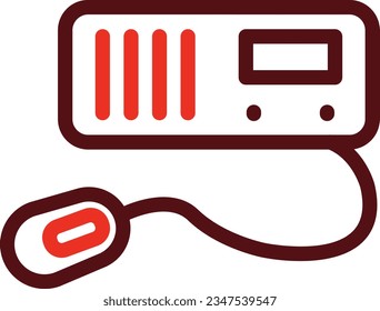 Radio Glyph Two Color Icon For Personal And Commercial Use.
