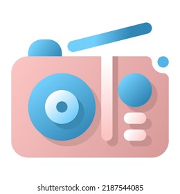 Gradiente de radio Diseño vectorial de iconos de estilo plano y plantilla de ilustración