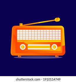 Radio gradient icon with flat style. Flat design icon ready to use for website, mobile app, presentation and any other projects. 