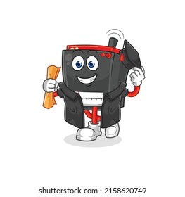 radio graduation vector. cartoon character