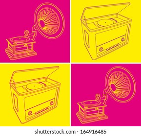 radio and gramophone, background