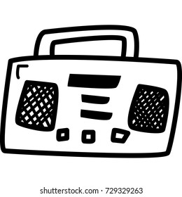 Radio Hand Drawn Icon