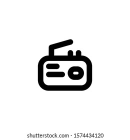 Radio handphone television line icon. linear style sign for mobile concepts and web design. Outline vector radio icon. Symbols, logo illustrations. Vector image