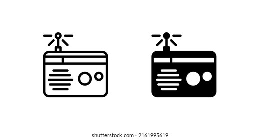 Radio Icon, An Ancient Communication Medium, Is Often Used By Our Grandparents To Get The Latest News Of Their Time. Suitable For Illustration Presentations, Websites And Mobile Applications