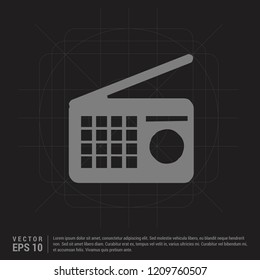 Radio icon - Black Creative Background - Free vector icon