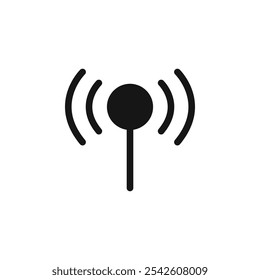 Radio icon black and white vector sign
