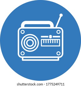 Radio Icon / Blue Vector Graphics