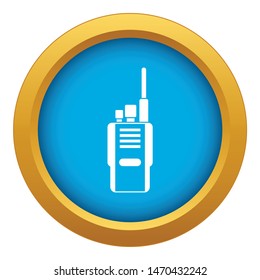 Radio icon blue vector isolated on white background for any design