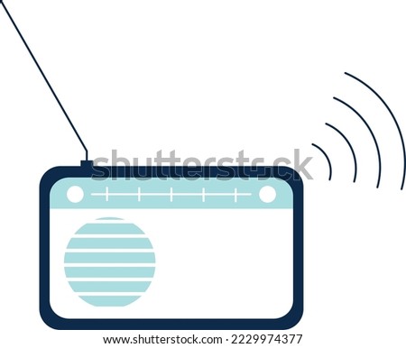 Radio icon. Broadcast speaker. Wireless retro tuner