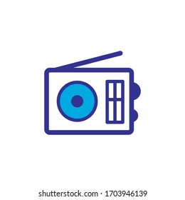radio icon color style design