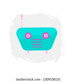 RADIO icon colorful cartoon radio elements set. Media theme vector illustration for icon, stamp, label, badge, poster, or banner decoration. Vector illustration EPS
