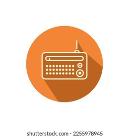 Radio Icon Design, Colored and Shaded, Vector Illustration