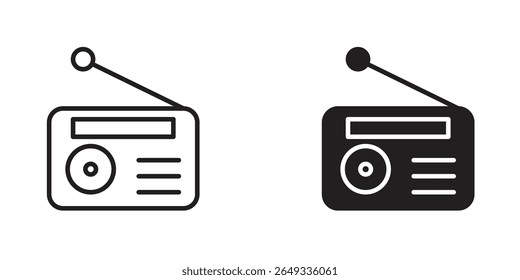 Radio icon Design Illustrations. editable web icons