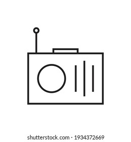 Radio icon design isolated on white background