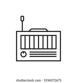 Diseño de icono de radio aislado en fondo blanco