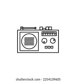diseño de iconos de radio, un icono sencillo con un concepto elegante, adecuado para su colección o logotipo de negocio