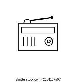 diseño de iconos de radio, un icono sencillo con un concepto elegante, adecuado para su colección o logotipo de negocio
