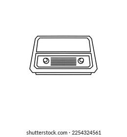 diseño de iconos de radio, un icono sencillo con un concepto elegante, adecuado para su colección o logotipo de negocio