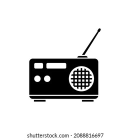 Plantilla de diseño de icono de radio vector ilustración aislada