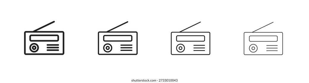 Plantilla de diseño de icono de radio para Web y elemento de interfaz de usuario móvil