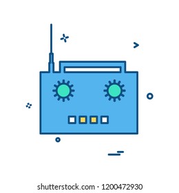 Radio icon design vector