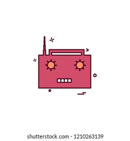Radio icon design vector 