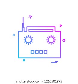 Radio icon design vector