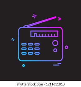 Radio icon design vector