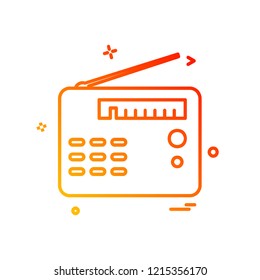 Radio icon design vector
