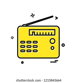 Radio icon design vector